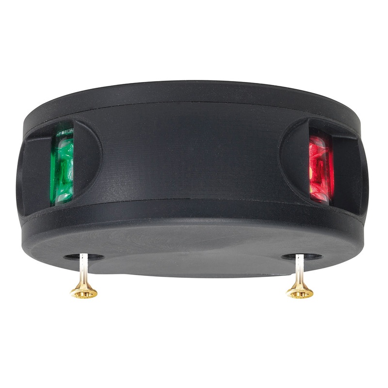 Aqua Signal Series 33 Bi-Color LED Deck Mount Light - Black Housing