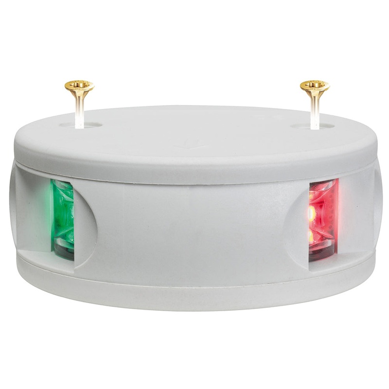 Aqua Signal Series 33 Bi-Color LED Deck Mount Light - White Housing
