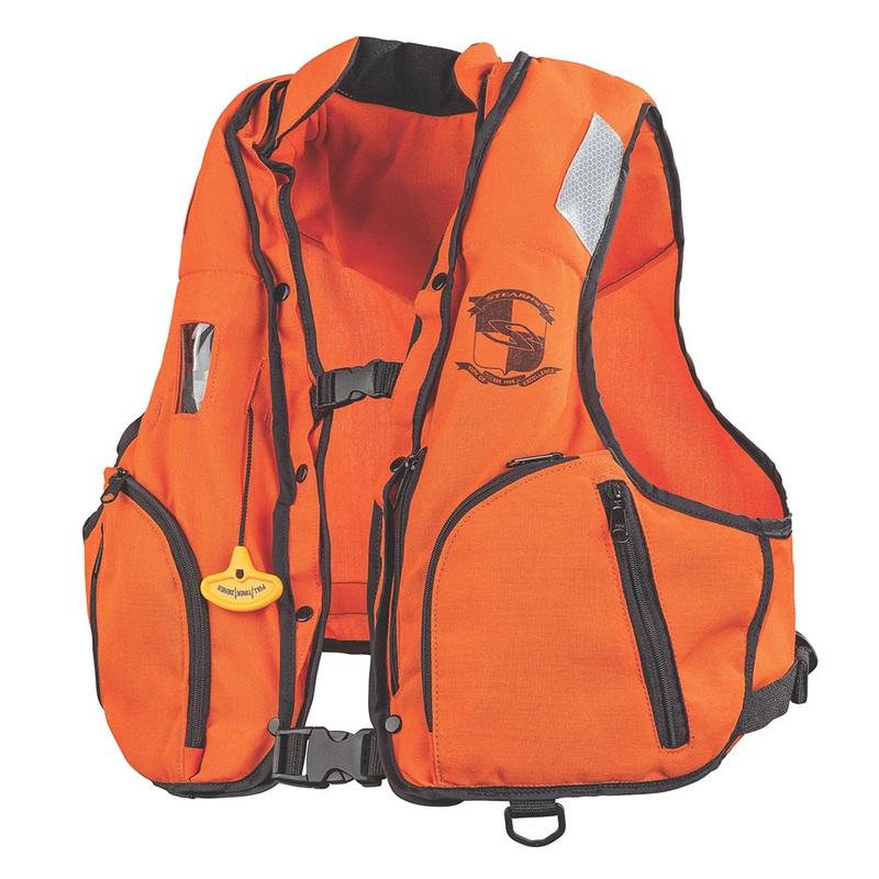 Stearns Manual Inflatable Vest w/Nomex Fabric - Orange/Black - S/M