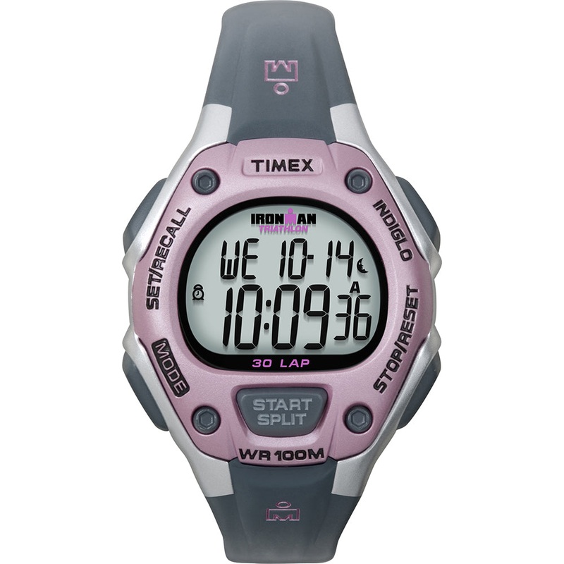 Timex IRONMAN 30-Lap Mid-Size Watch - Pink/Grey