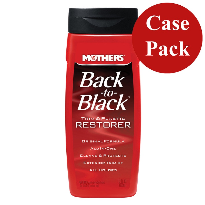 Mothers Back-To-Black Trim & Plastic Restorer - 12oz *Case of 6*