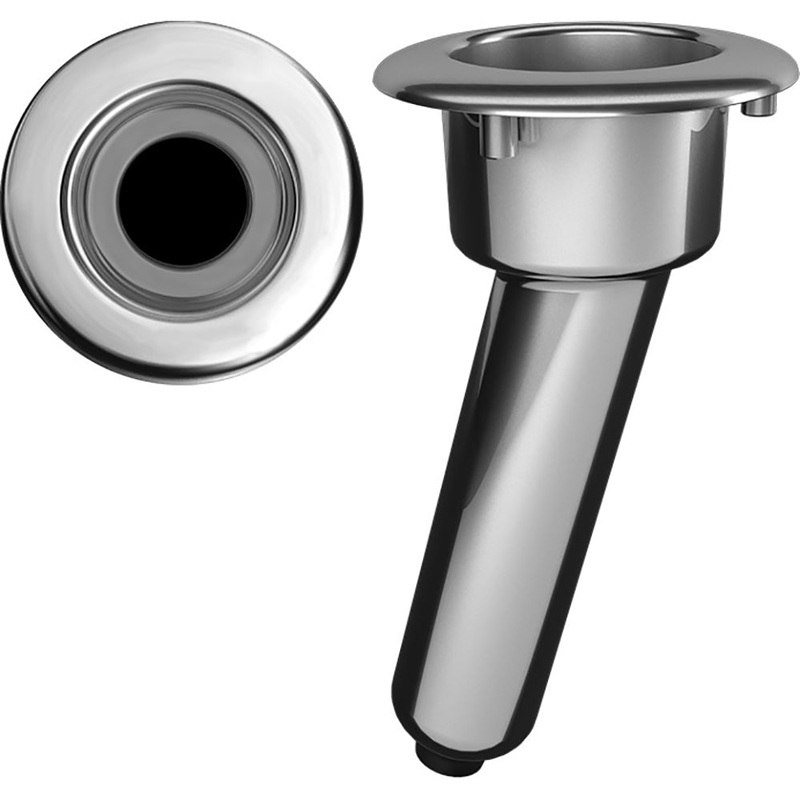 Mate Series Elite Screwless Stainless Steel 15 Rod & Cup Holder - Drain - Round Top