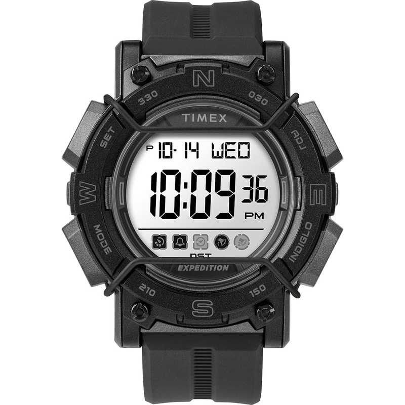 Timex Expedition Digital Face 47mm - White Screen w/Black Resin Strap