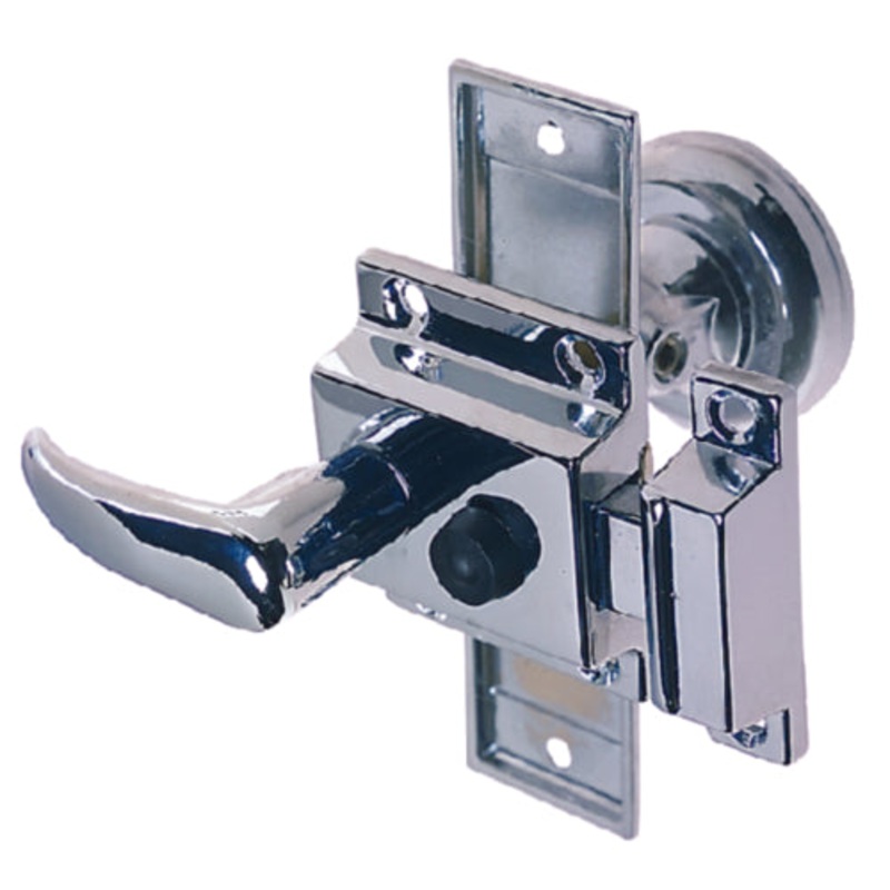 Perko 0928DP0CHR Rim Latch Set Regular Bevel w/Box Strike