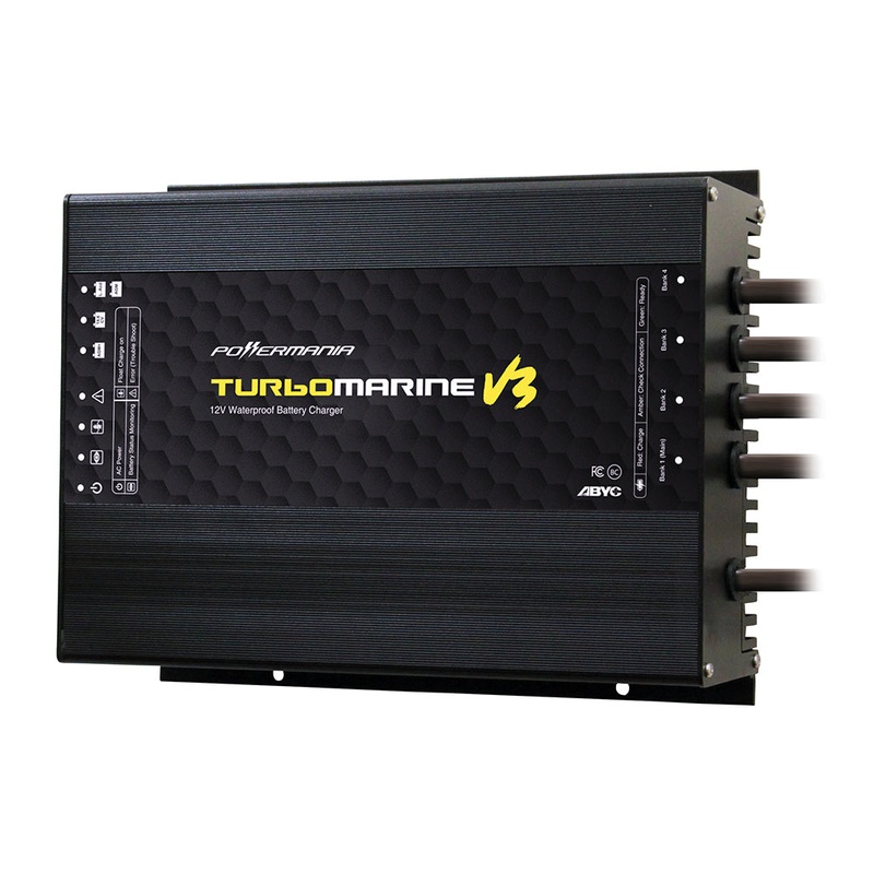 Powermania Turbo M330V3 30 Amp 3-Bank 12/24/36VDC Waterproof Charger