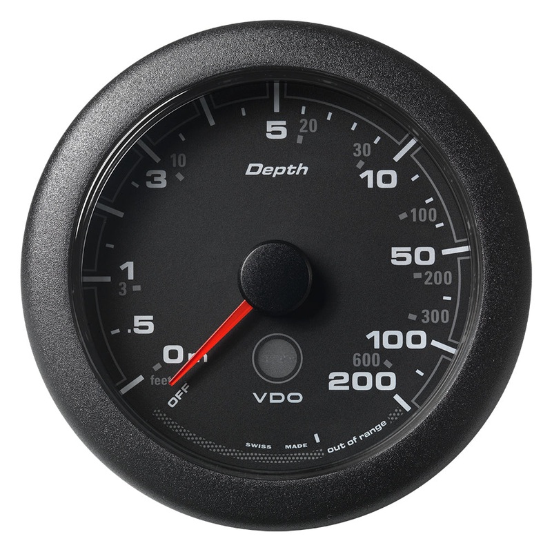 Veratron 3-3/8" (85MM) OceanLink Depth Gauge (200M/600') - Black Dial & Bezel
