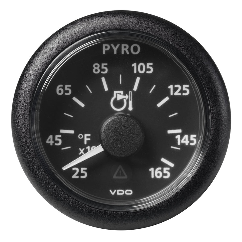 Veratron 52 MM (2-1/16") ViewLine Pyrometer - 250 to 1650F - Black Dial & Bezel