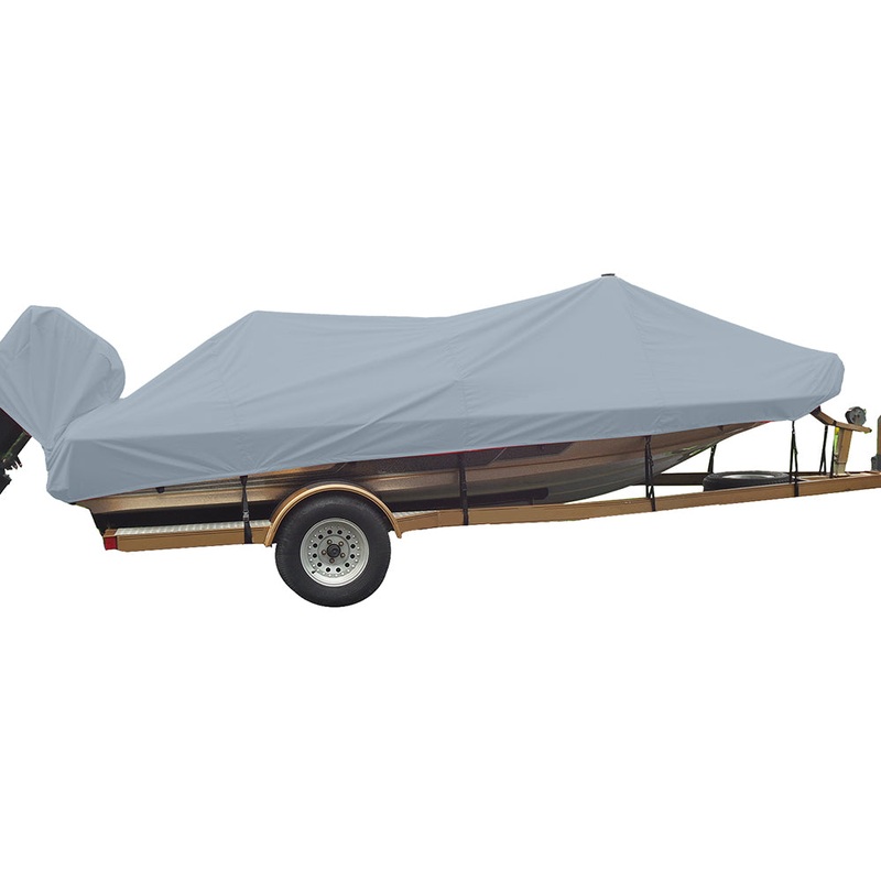 Carver Performance Poly-Guard Styled-to-Fit Boat Cover f/17.5' Wide Style Bass Boats - Grey