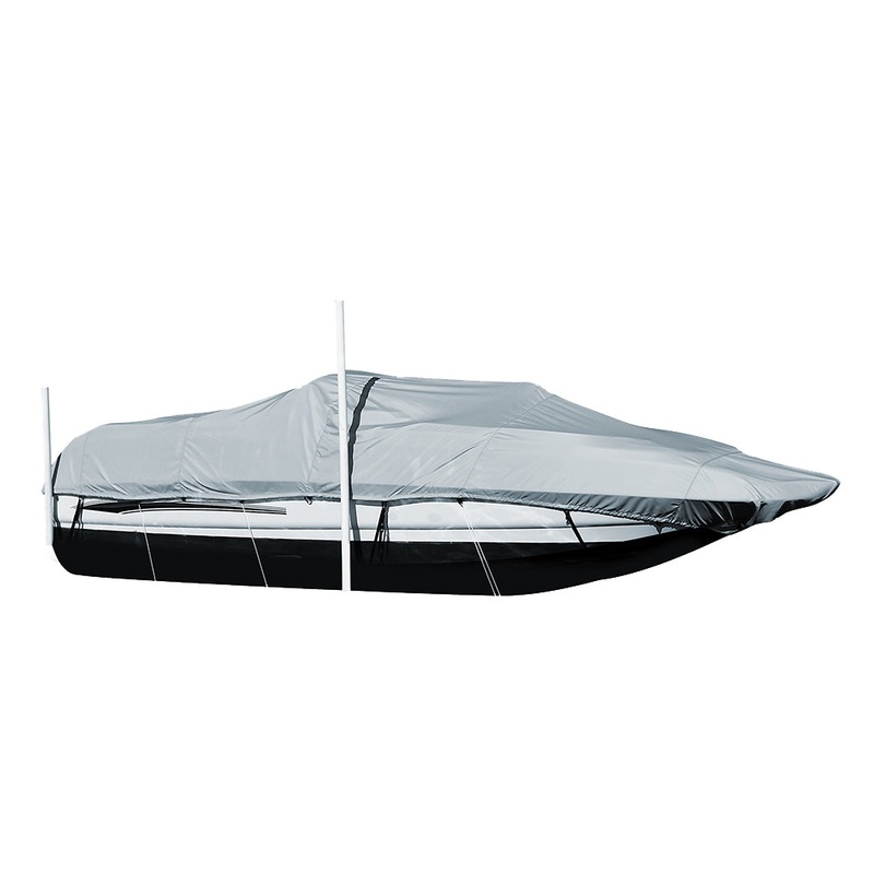 Carver Performance Poly-Guard Styled-to-Fit Boat Cover f/23.5' Sterndrive Deck Boats w/Walk-Thru Windshield - Grey