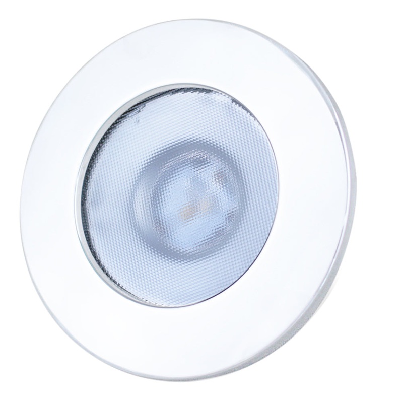 Lunasea Gen 3 Indoor/Outdoor Recessed 3.5 LED Light - 2700K 85 CRI Dimmable COB LED - Warm White/White SS Bezel