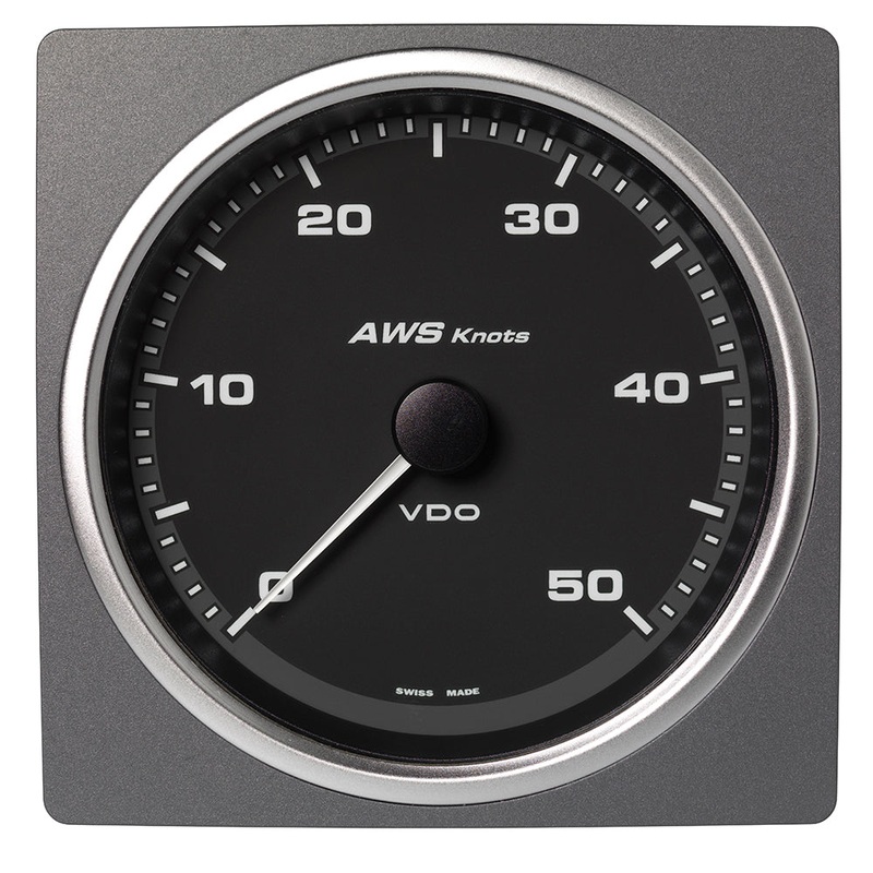Veratron 4-3/8" (110mm) AcquaLink Apparent Wind Angle 0-50 Knots - 12/24V - Black Dial & Bezel