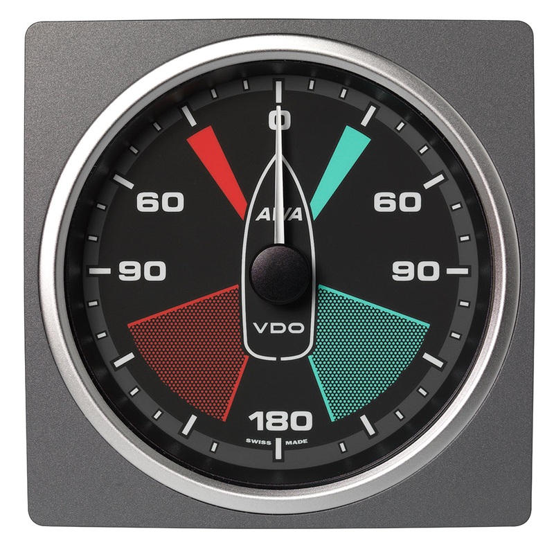 Veratron 4-3/8" (110mm) AcquaLink Apparent Wind Angle 360 - 12/24V - Black Dial & Bezel