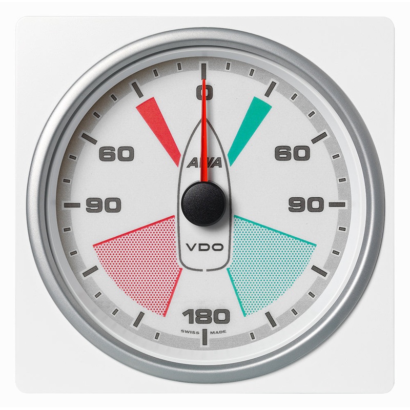 Veratron 4-3/8" (110mm) AcquaLink Apparent Wind Angle 360 - 12/24V - White Dial & Bezel