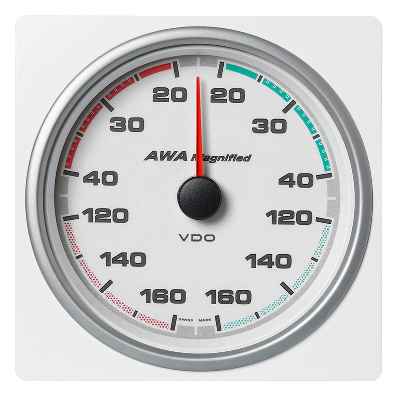 Veratron 4-3/8" (110mm) AcquaLink Apparent Wind Angle Magnified 360 - 12/24V - White Dial & Bezel