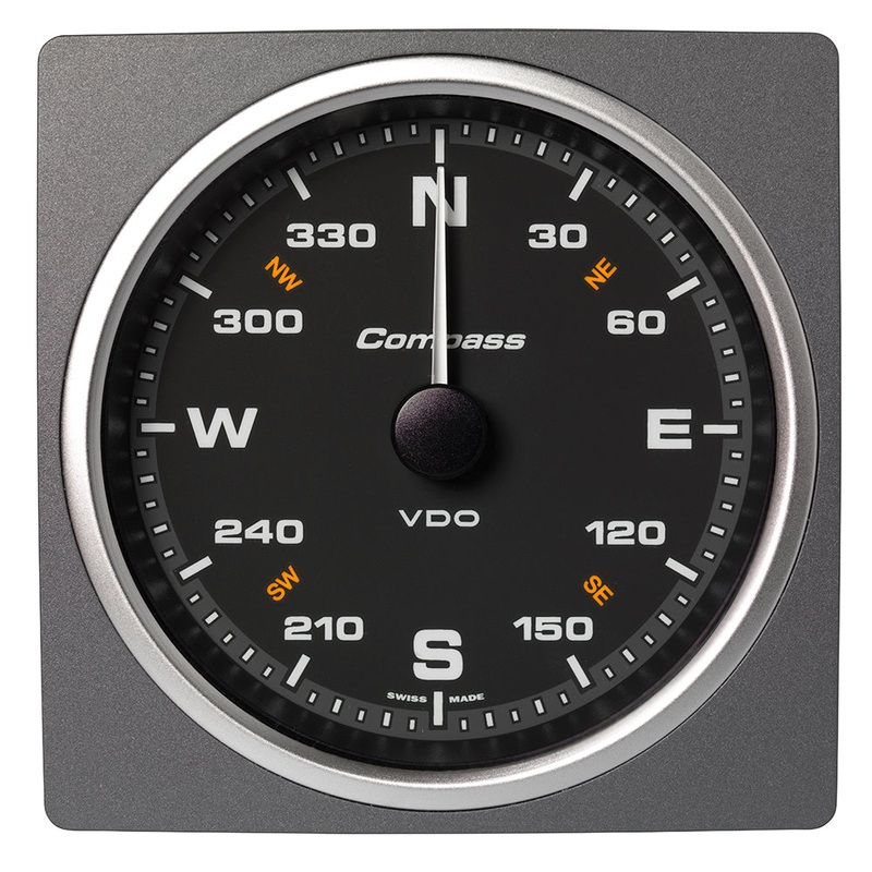 Veratron 4-3/8" (110mm) AcquaLink Compass 360 - 12/24V - Black Dial & Bezel
