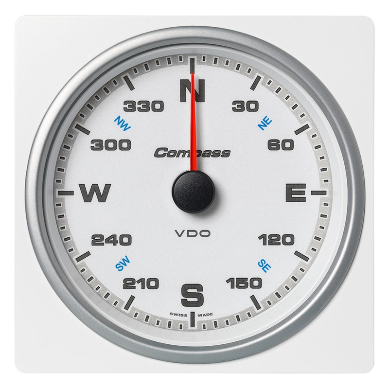 Veratron 4-3/8" (110mm) AcquaLink Compass 360 - 12/24V - White Dial & Bezel