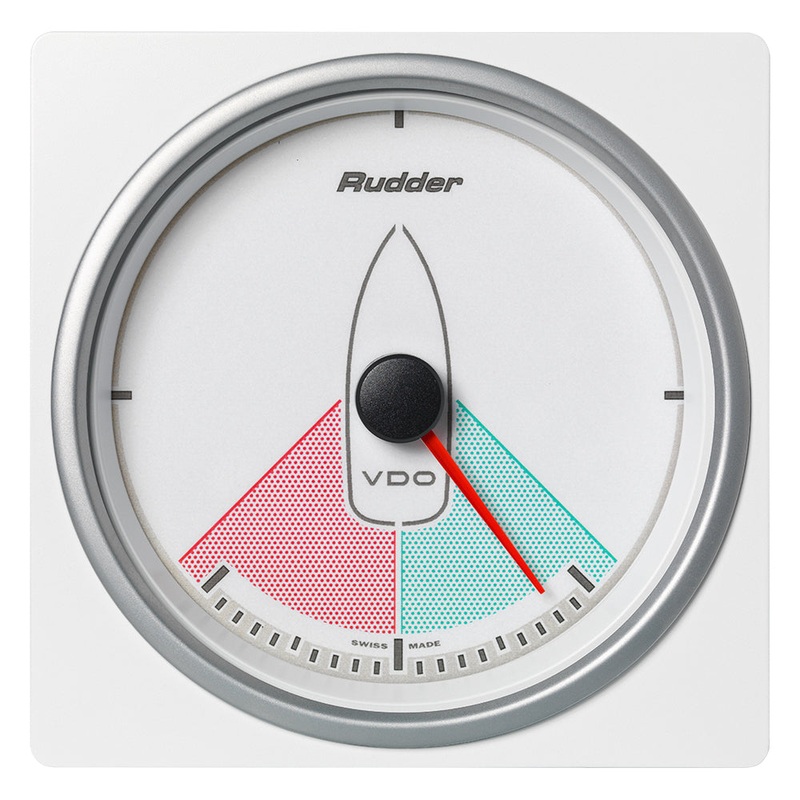 Veratron 4-3/8" (110mm) AcquaLink Rudder Angle Gauge 80 - 12/24V - White Dial & Bezel