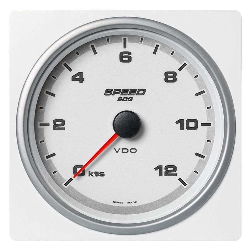 Veratron 4-3/8" (110mm) AcquaLink Speed Over Ground 12 Knots - 12/24V - White Dial & Bezel