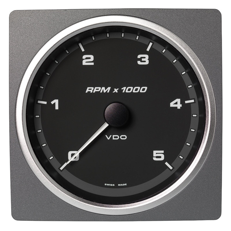 Veratron 4-3/8" (110mm) AcquaLink Tachometer 5000 RPM - 12/24V - Black Dial & Bezel