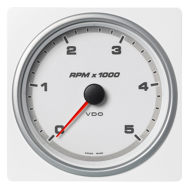 Veratron 4-3/8" (110mm) AcquaLink Tachometer 5000 RPM - 12/24V - White Dial & Bezel
