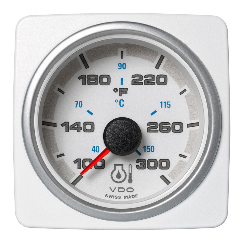 Veratron 52 MM (2-1/16") AcquaLink Engine Oil Temperature 100F/300F - White Dial & Bezel