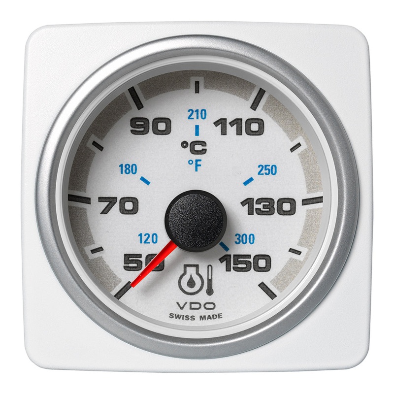 Veratron 52 MM (2-1/16") AcquaLink Engine Oil Temperature 50C/150C - White Dial & Bezel