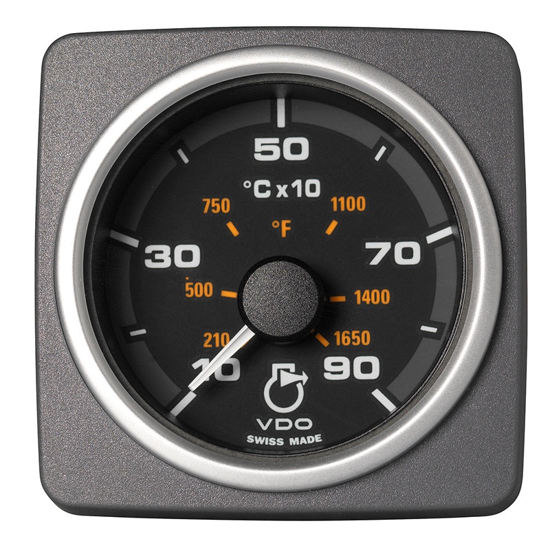 Veratron 52 MM (2-1/16") AcquaLink Pyrometer Gauge 900C/1650F - Black Dial & Bezel