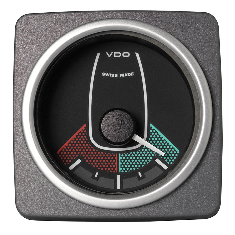 Veratron 52 MM (2-1/16") AcquaLink Rudder Angle Gauge 90 - Black Dial & Bezel