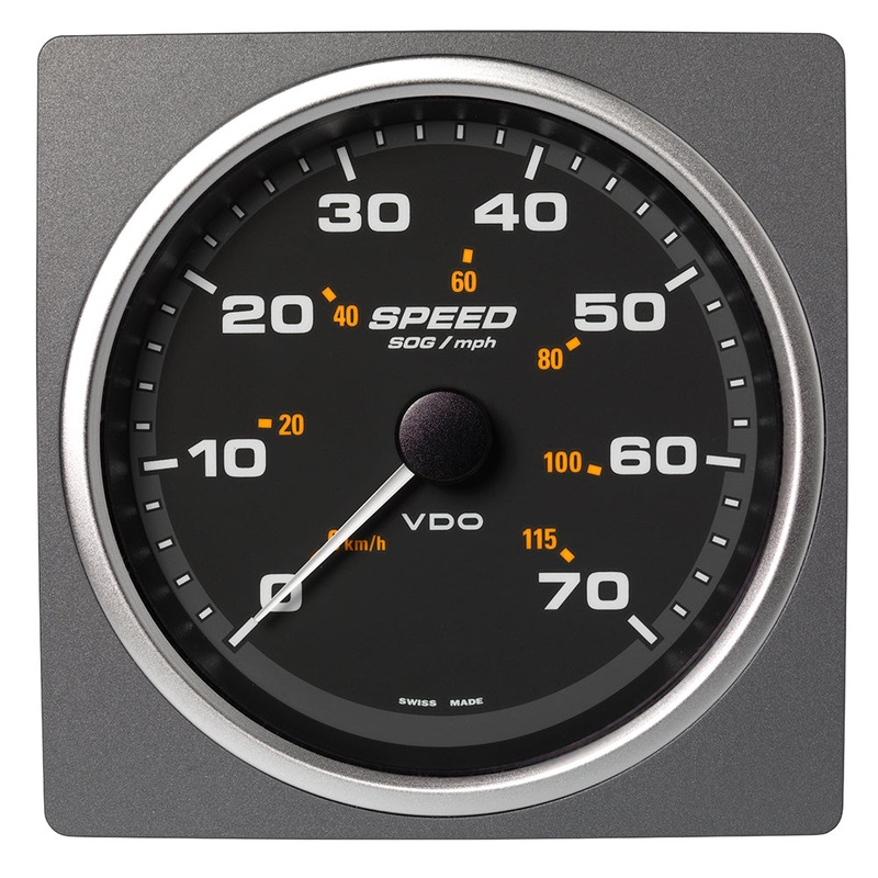 Veratron Marine 4-3/8" (110mm) AcquaLink Speed Over Ground 70 MPH/115 KMH - 12/24V - Black Dial & Bezel