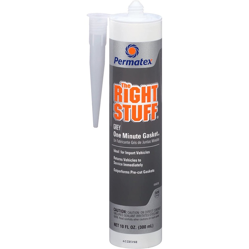 Permatex The Right Stuff 1 Minute Gasket Grey Instant Rubber Gasket Maker - 10oz