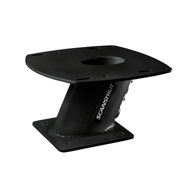 Scanstrut PowerTower 6" Aluminum 2kW/4kW Raymarine, Garmin, Navico BR24/3G/4G Radomes Aft Lean - Black