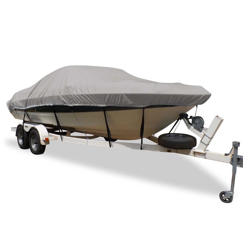 Carver Flex-Fit PRO Polyester Size 10 Boat Cover f/V-Hull Runabouts I/O or O/B - Grey