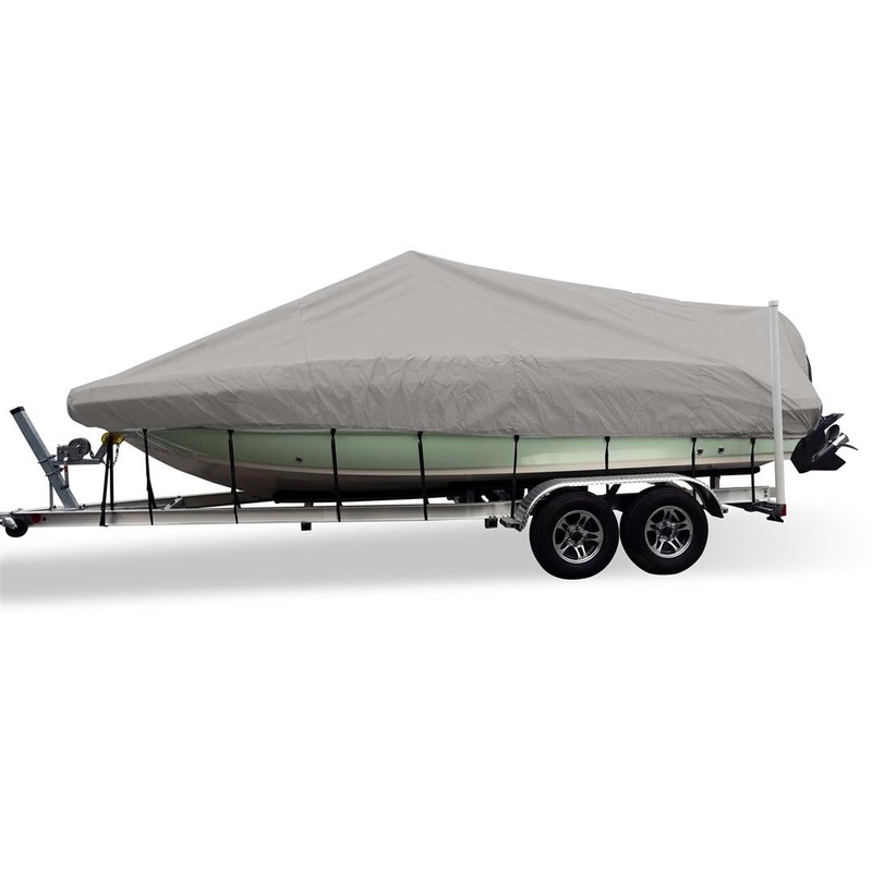 Carver Flex-Fit PRO Polyester Size 11 Boat Cover f/V-Hull Center Console Fishing Boats - Grey