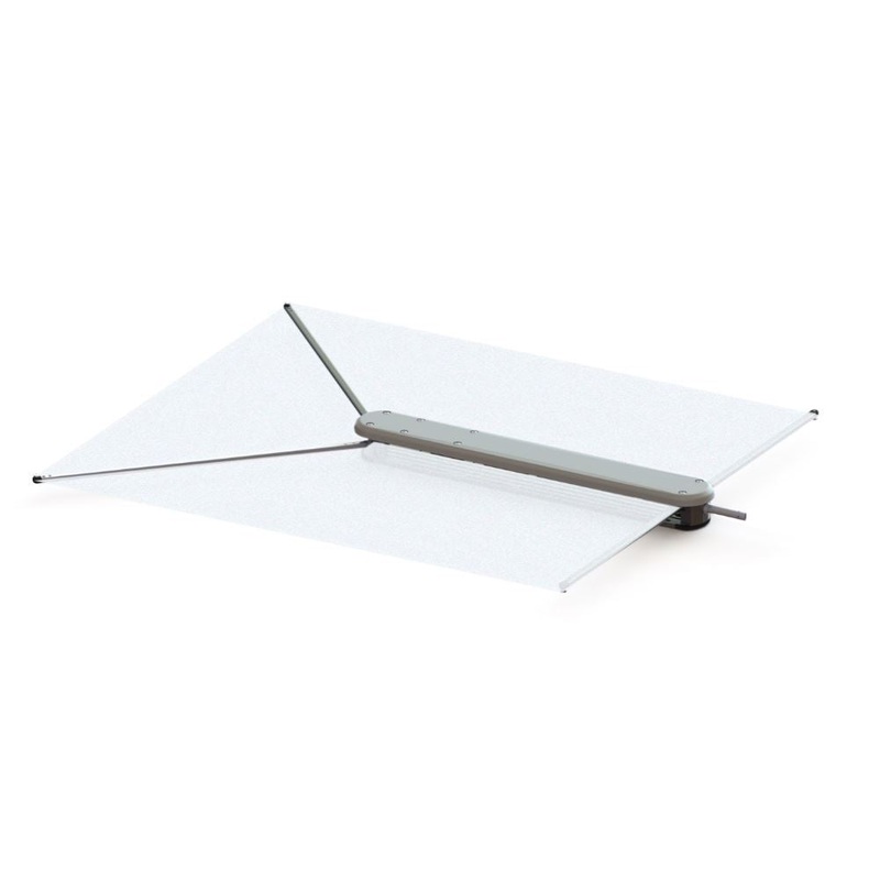 TACO ShadeFin w/White Fabric, Bag & Fixed Rod Holder Mount Kit