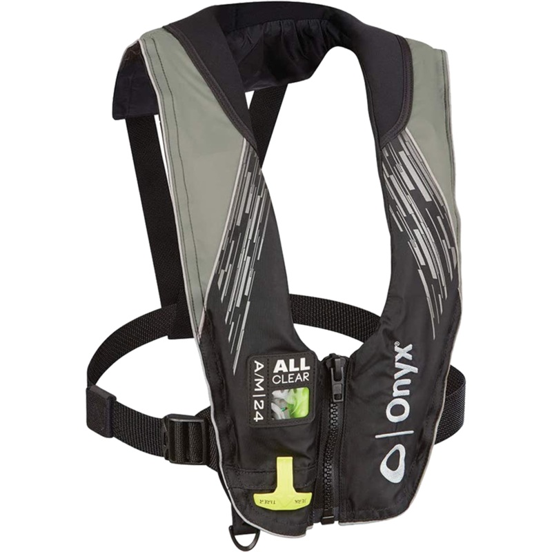 Onyx A/M-24 Series All Clear Automatic/Manual Inflatable Life Jacket - Grey - Adult