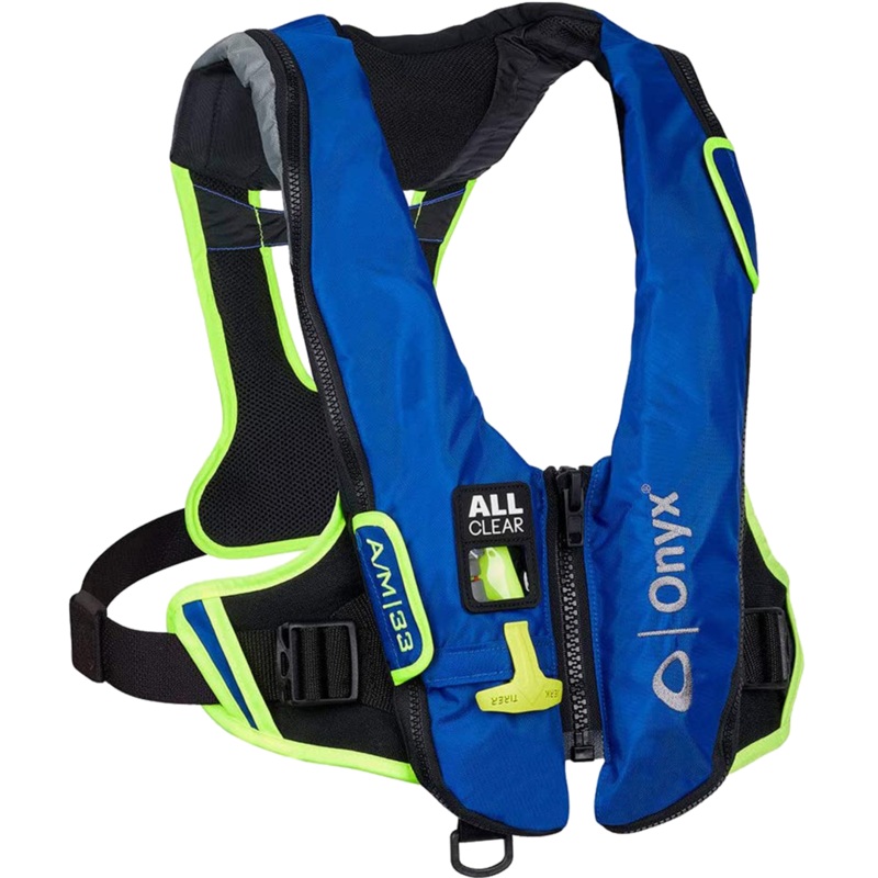 Onyx Impulse A/M-33 All Clear Auto/Manual Inflatable Life Jacket - Blue