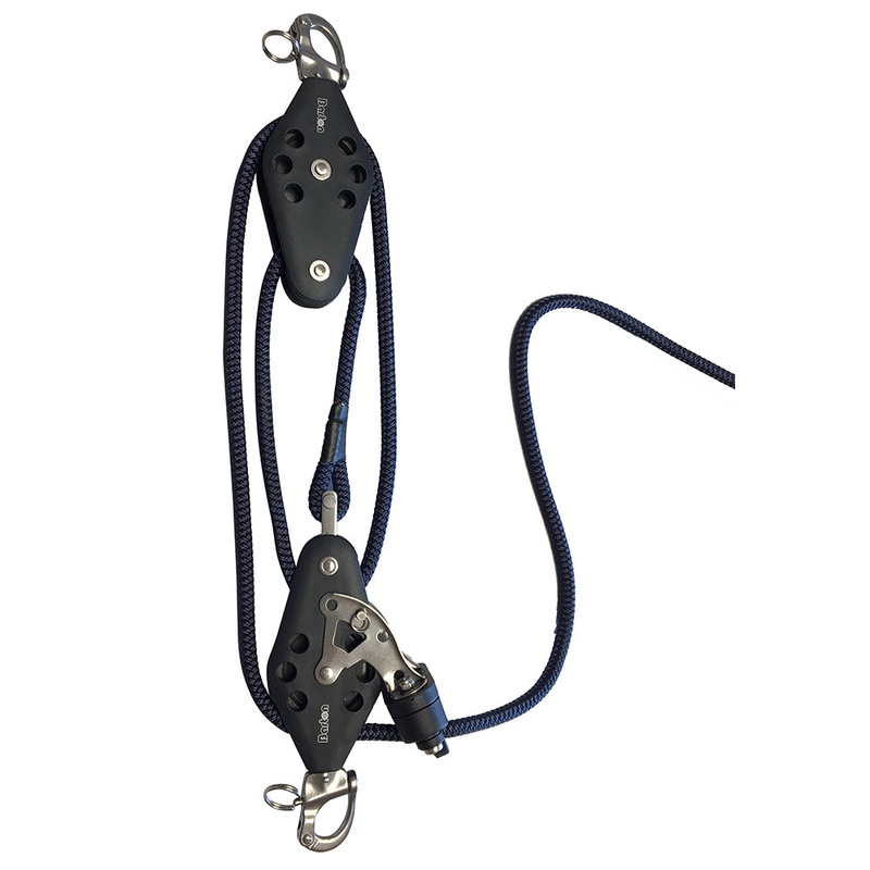 Barton Marine Size 3 4:1 Vang System - Snap Shackle Head - 24' Line