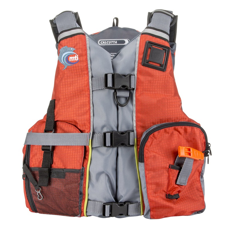 MTI Calcutta Fishing Life Jacket - Orange/Light Grey