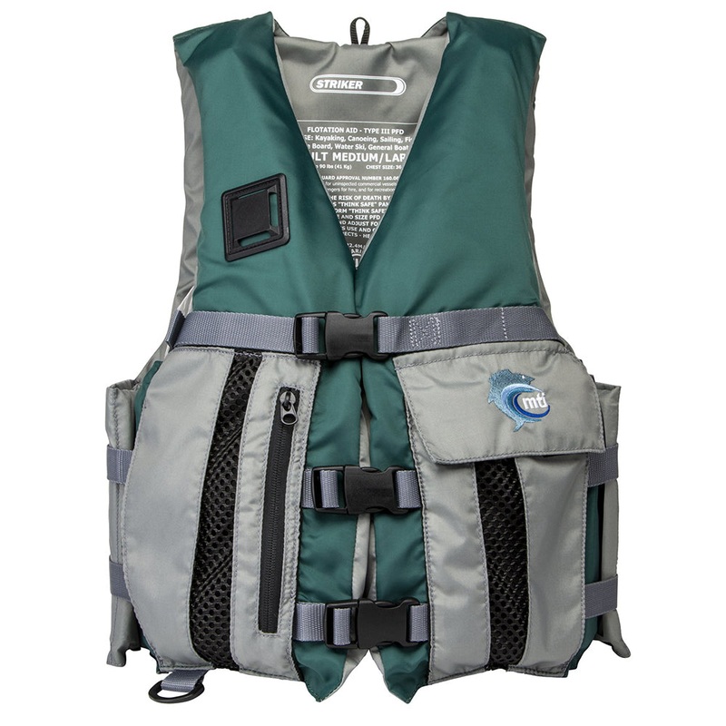 MTI Striker Fishing Life Jacket - Hunter Green/Carbon - Medium/Large