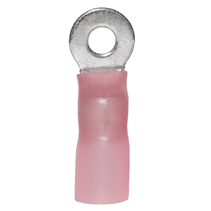 Ancor 8AWG #10 Ring Terminal Heat Shrink Red 25 Pack
