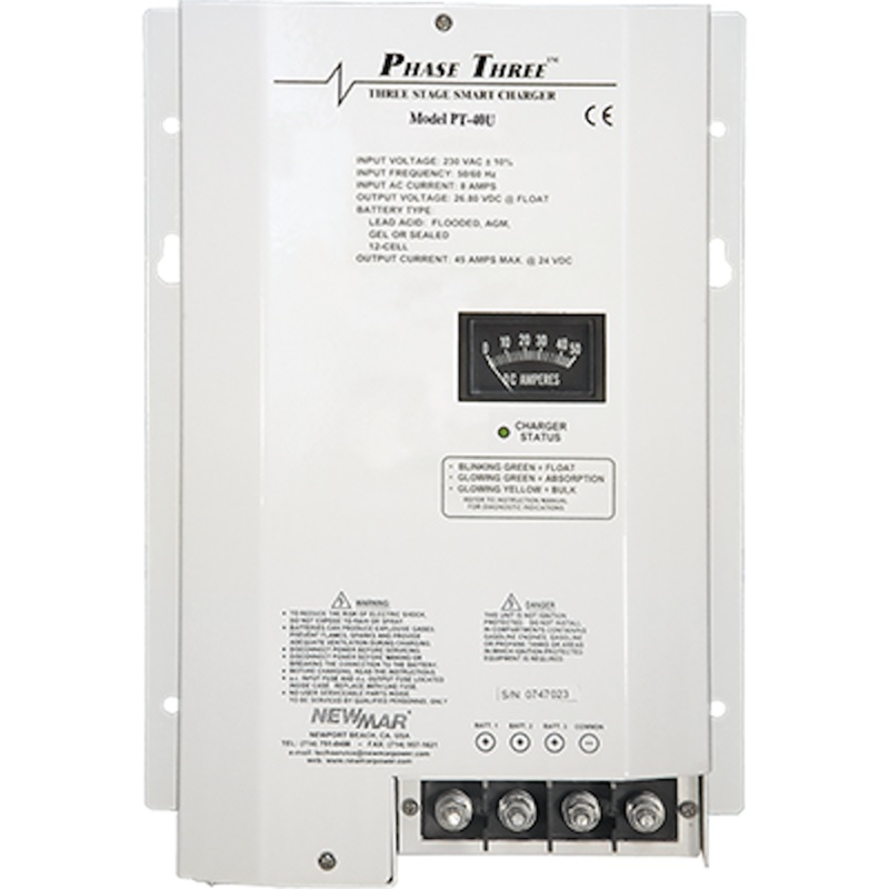 Newmar PT40U 12v 40AMP Charger 115/230V Input
