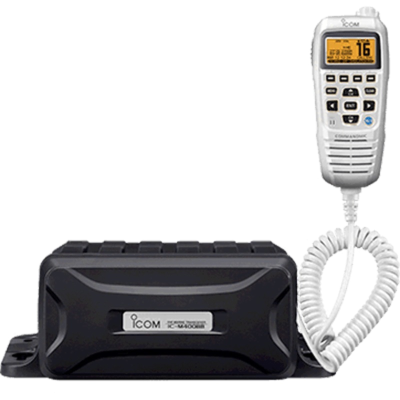 VHF, Black Box w/White CommandMic IV