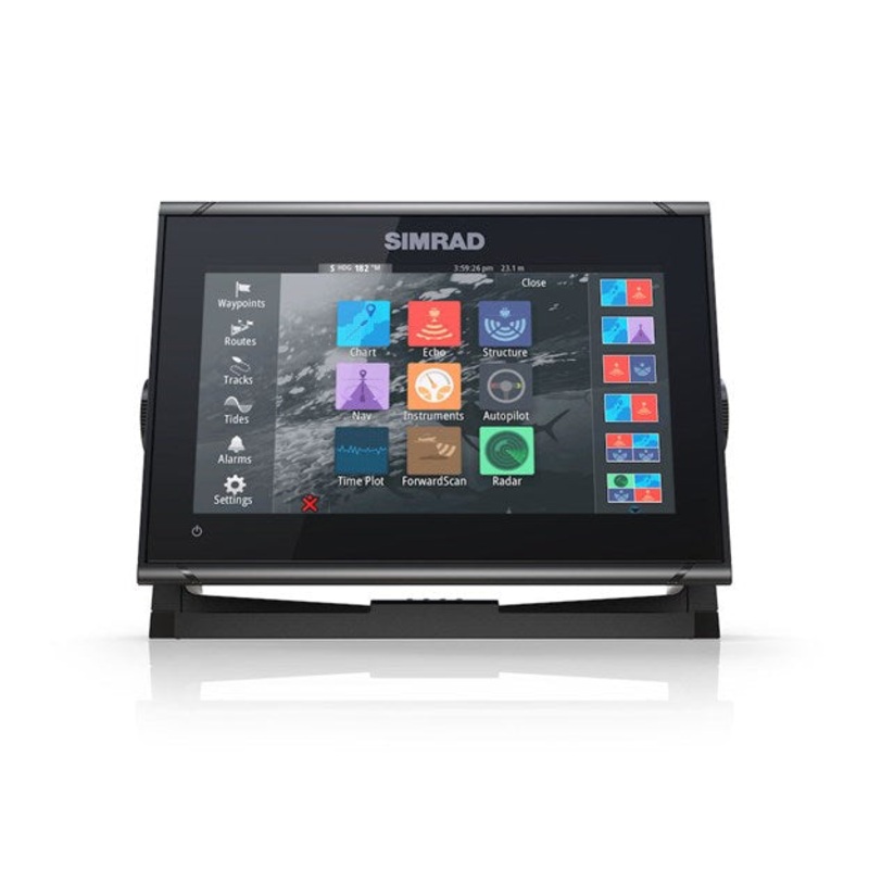 Simrad GO9 XSE Chartplotter/Fishfinder w/MED/HI Downscan Transom Mount Transducer & C-MAP Discover Chart