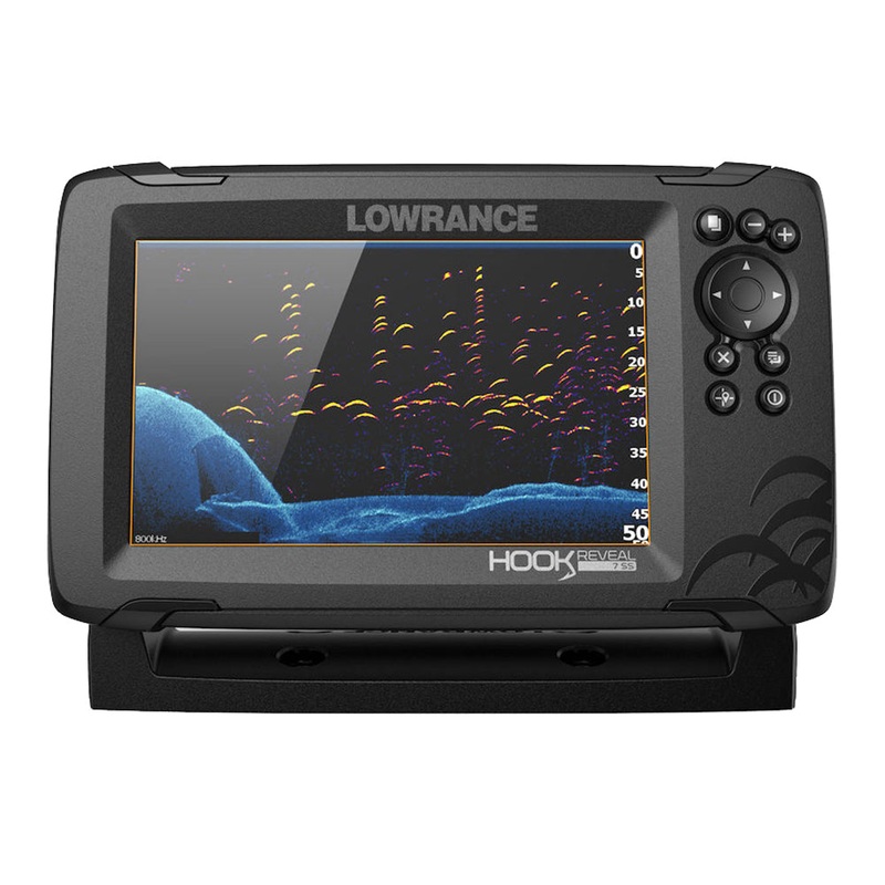 Lowrance HOOK Reveal 7 Combo w/50/200kHz HDI Transom Mount & C-MAP Contour+ Card