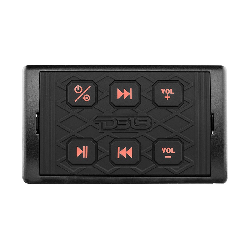 DS18 Marine Waterproof Bluetooth Streaming Audio Receiver Square Controller - f/Android & iPhone