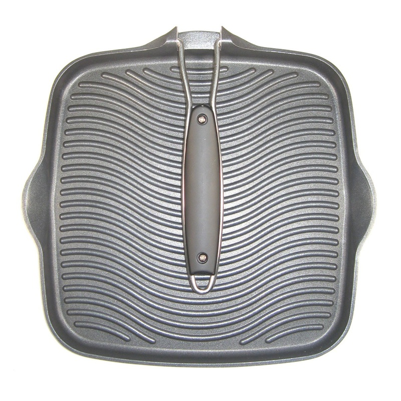 Grill Pan, 10x10, w/Foldable Handle