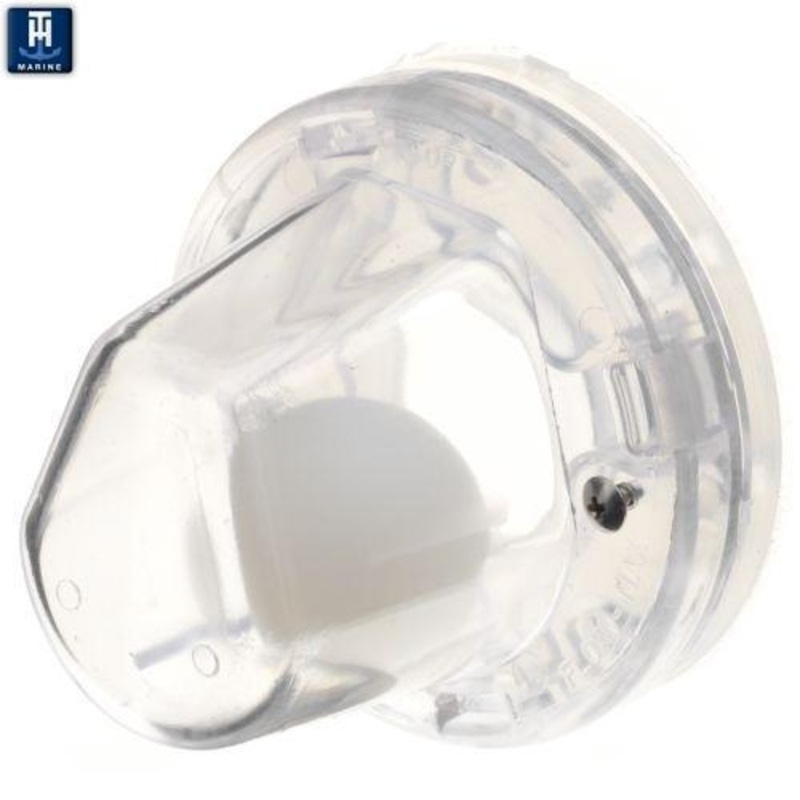 T-H Marine Flow-Max Ball Scupper - Clear