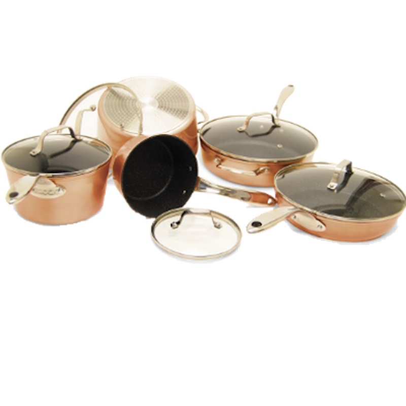 The Rock 10-Pc. Copper Set w/SS Handles