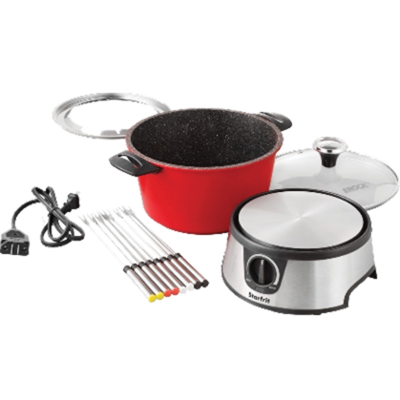 The Rock Electric Fondue Set, Red