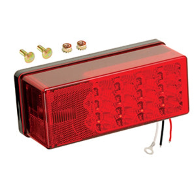 Wesbar 3" x 8" Waterproof LED 8-Function, Left/Roadside Tail Light